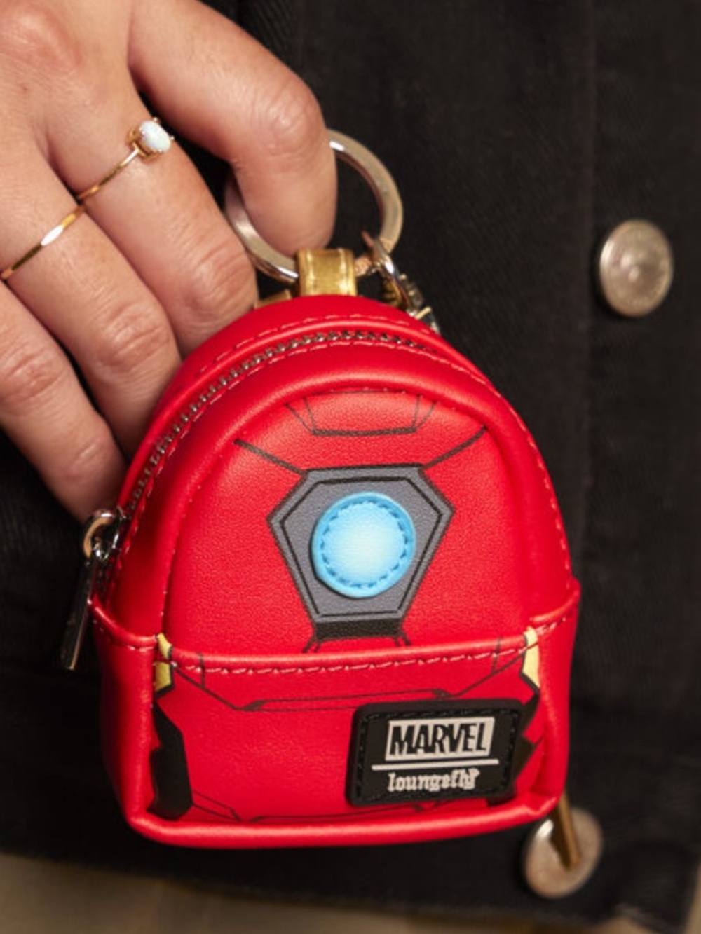 Loungefly Mini Backpack Keychain- IronMan Marvel Red